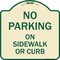 Signmission No Parking on Sidewalk or Curb Heavy-Gauge Aluminum Architectural Sign, 18" x 18", TG-1818-23694 A-DES-TG-1818-23694 - alternate 1